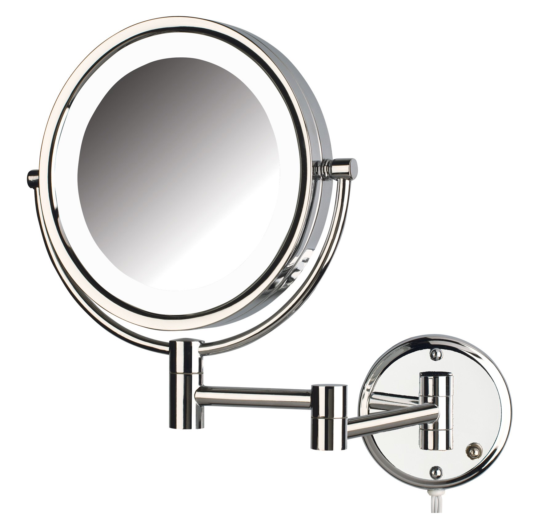 Jerdon HL1016CL 9.5Inch LED Lighted Wall Mount Makeup