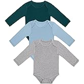Ekkimy Rayon of Bamboo Baby Bodysuit, Long Sleeve Bodysuits for Boys Girls Infant Soft Clothes 0-24 Months