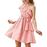 Danna Belle Girls Dress Tween One Shoulder Ruffle Tiered Layer Summer Party Dress Clothes Gifts Size 5-14