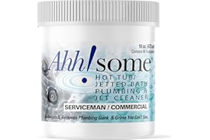 Ahh-Some- Hot Tub Cleaner | Clean Pipes & Jets Gunk Build Up | Clear & Soften Water For Jetted Tub, or Swim Spa | Top Water Clarifier (16 oz)