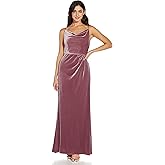 Adrianna Papell Womens Cowl Neck Velvet Gown