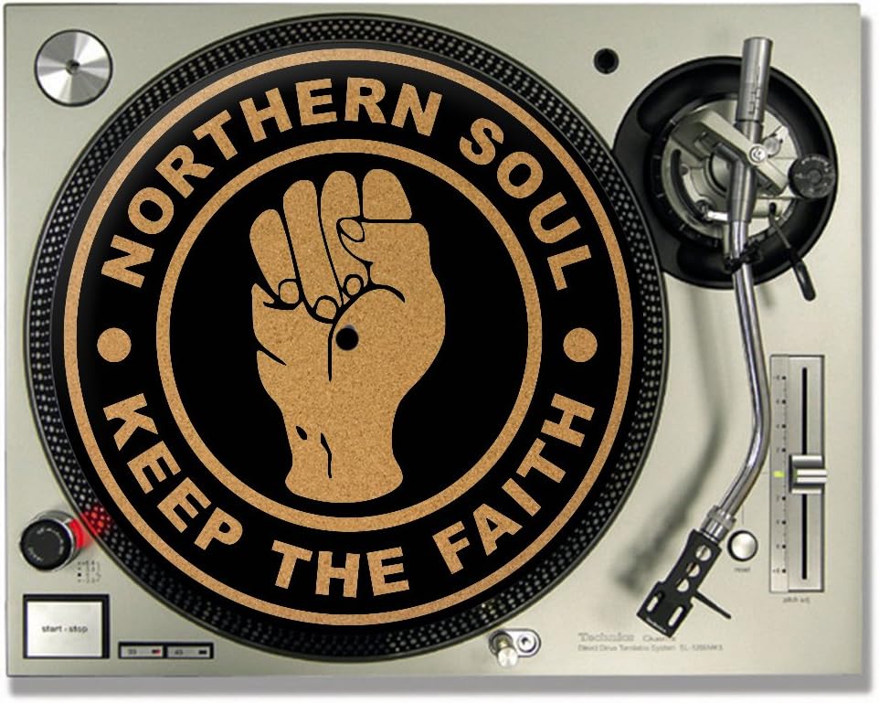 12" NORTHERN SOUL KEEP THE FAITH CORK DJ SLIPMATS / Turntable SLIP