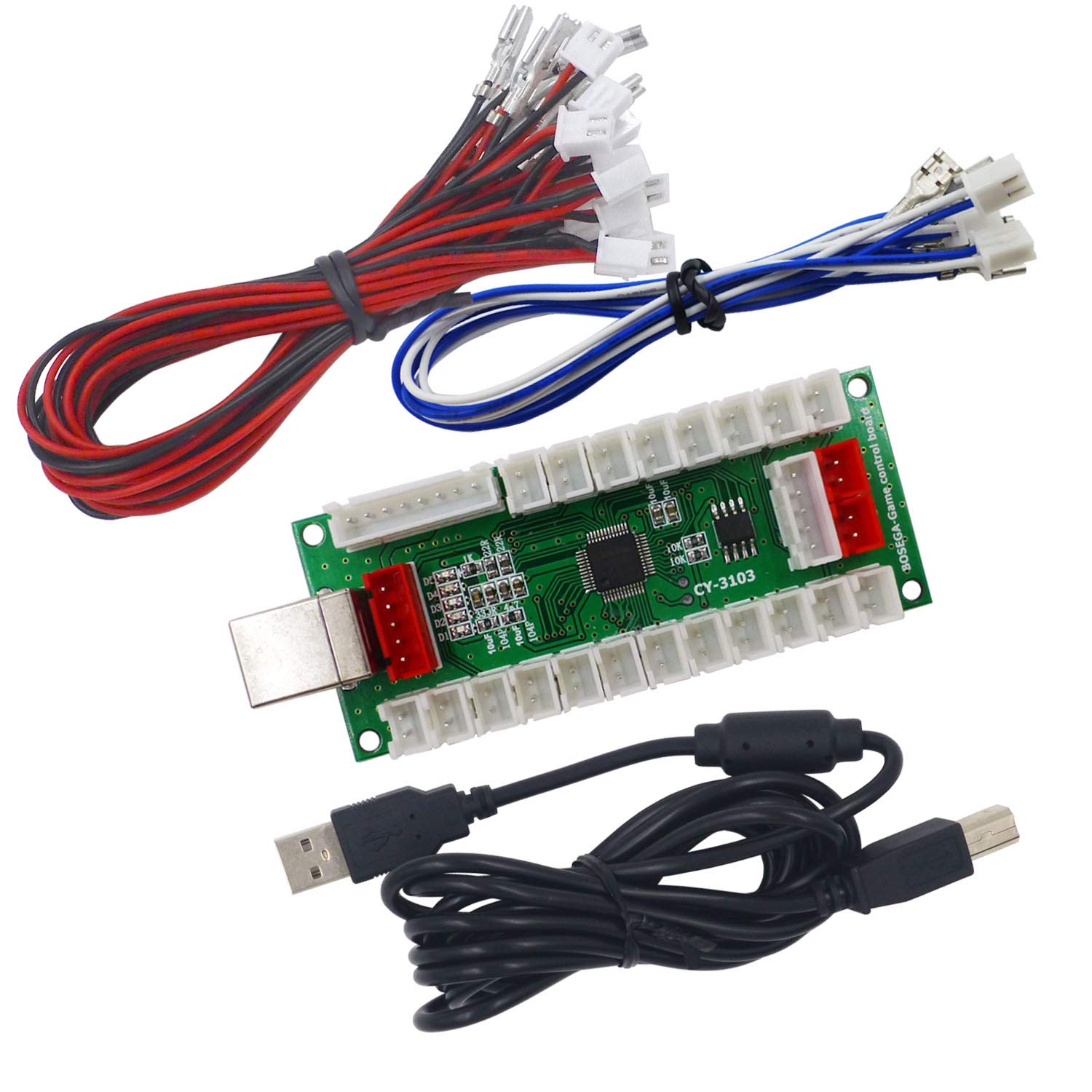 SJ@JX Arcade USB Encoder PC PS3 Android PS3 Encoder Power 5V Zero Delay Arcade Joystick Android Encoder
