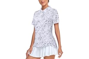 Tanst Sky Women's Golf Polo Shirts Short Sleeve Quarter Zip Pullover Moisture Wicking Workout Tops