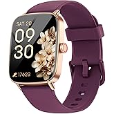 Smart Watch for Women, 1.85" HD Smartwatch Compatible iPhone/Samsung/Android (Answer/Make Calls), 100+ Sport Modes Fitness Tracker with Heart Rate/Sleep/SpO2 Monitor, IP68 (Deep Purple)