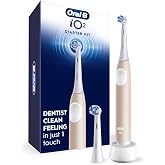 Oral-B Rechargeable Electric Toothbrush, iO2, 3 Cleaning Modes, Automatic Pressure Sensor to Protect Gums, Peach
