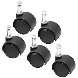 suiwotin 5pcs 1 Inch Swivel Caster Wheels, M8