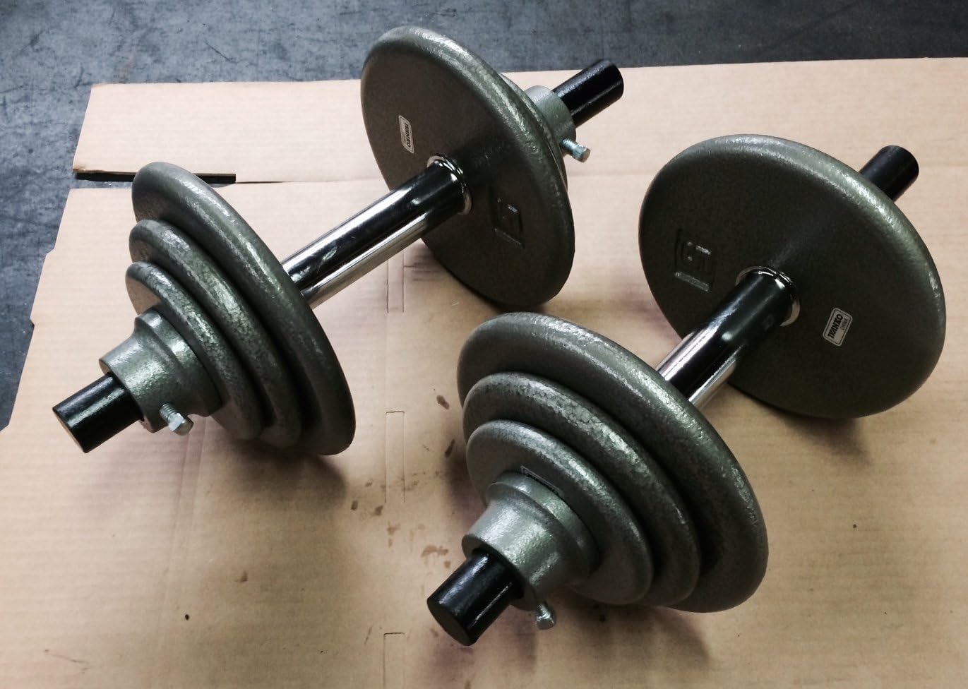 Ivanko CastIron Dumbbell Set (Maximo 45) Sports & Outdoors