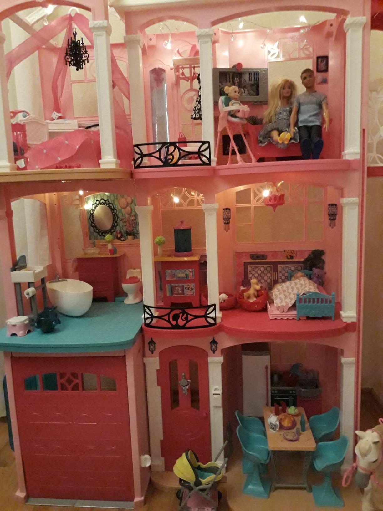 barbie dreamhouse doll 3 story furniture girls play lacarna