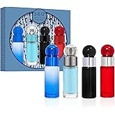 Perry Ellis 360° 4-Piece Mini Cologne Set for Men - Cologne Gift Sampler Set, Travel Size - 360° Men, Red, Very Blue, & Black - 0.25 fl oz (Pack of 4)