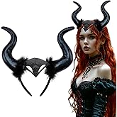 AUOCATTAIL Devil Horns Headband Gothic Halloween Cosplay Horn Hair Hoop Dress Up Hair Accessories Halloween Party Costume