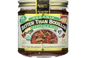 Better Than Bouillon Organic Vegetable Base, Made from Seasoned & Concentrated Vegetables, Organic & Vegan, Makes 9.5 Quarts of Broth, 8 OZ Jar (Pack of 3)