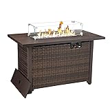 HANLIKO 42 Inch Outdoor Propane Gas Fire Pit
