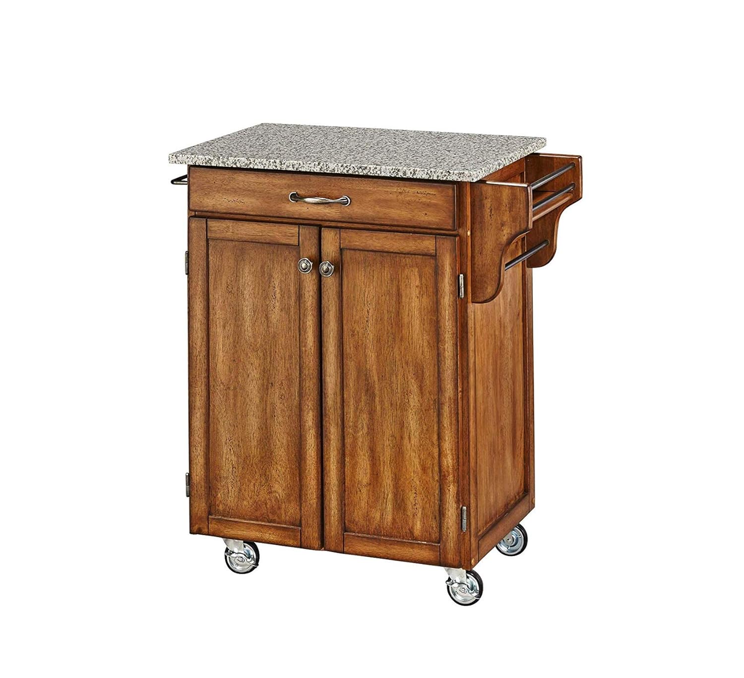Best Large Kitchen Carts With Salt And Pepper Granite Tops