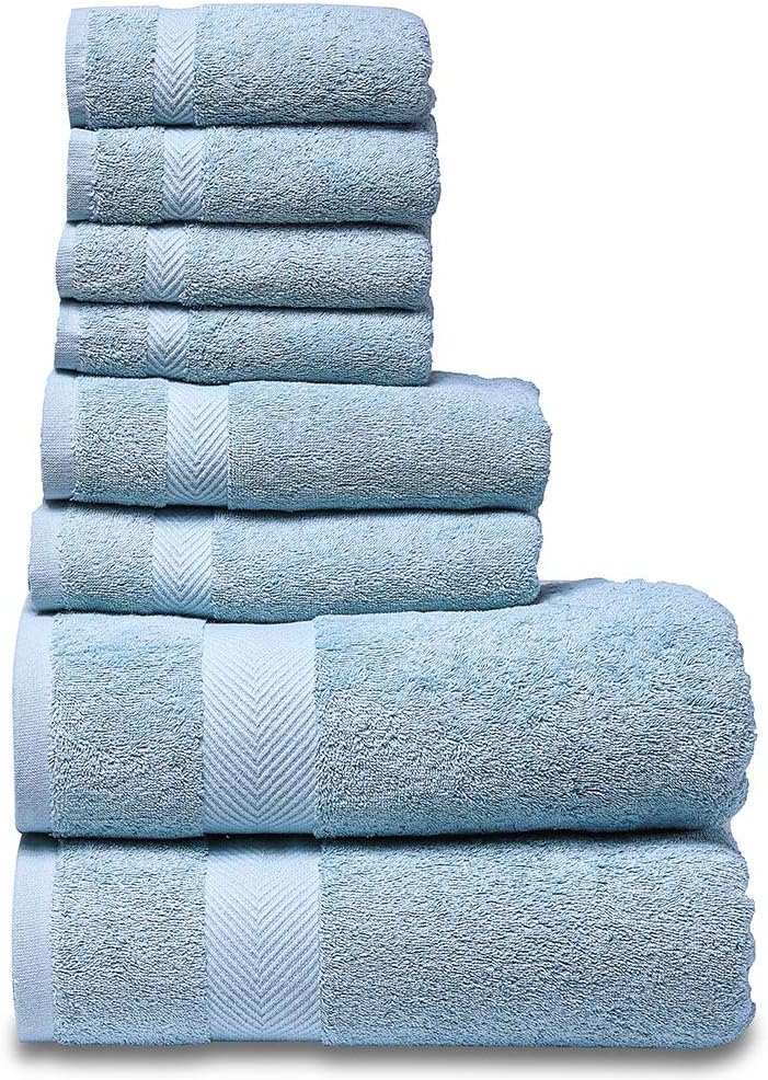 SEMAXE Luxury Bath Towel Set. Hotel & Spa Quality. 2 Large Bath Towels , 2 Hand Towels, 4 Washcloths. Premium Collection Bathroom Towels. Soft, Plush and Highly Absorbent.: Kitchen & Dining
