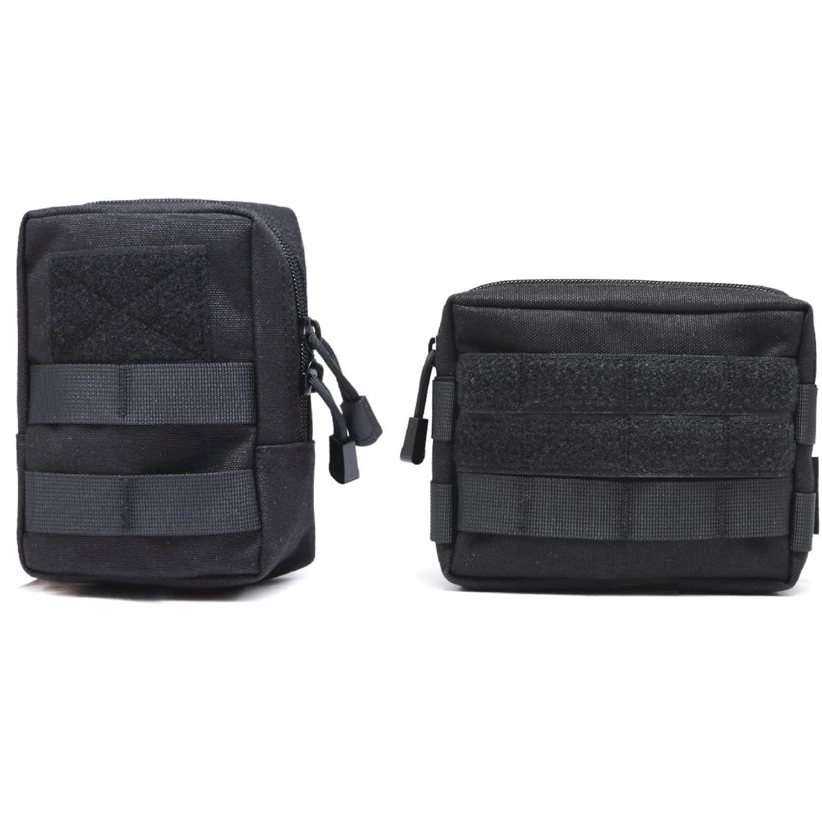 Azarxis Molle Tactical Pouch, Multi-Purpose Military Admin EDC Utility Pouch Backpack Accessories Gadget Tool Gear Organizer for Outdoor Hiking Camping Hunting Cycling Trekking Climbing (Black)