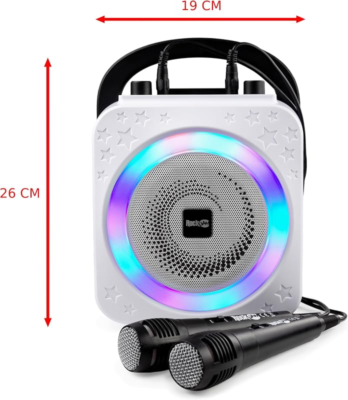 GRWM Karaoke Machine with Two Mics - Black