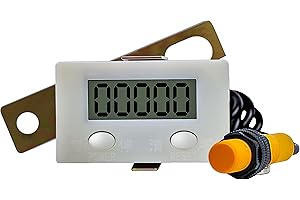 SENSTREE Digital Counter for knitting machine, 0-99999 Digit Counter with Magnetic Induction Switch, Electronic Tally Counter, Punch Digital Totalizer, Digital Counter, LCD Gauge Forward People Door Counter