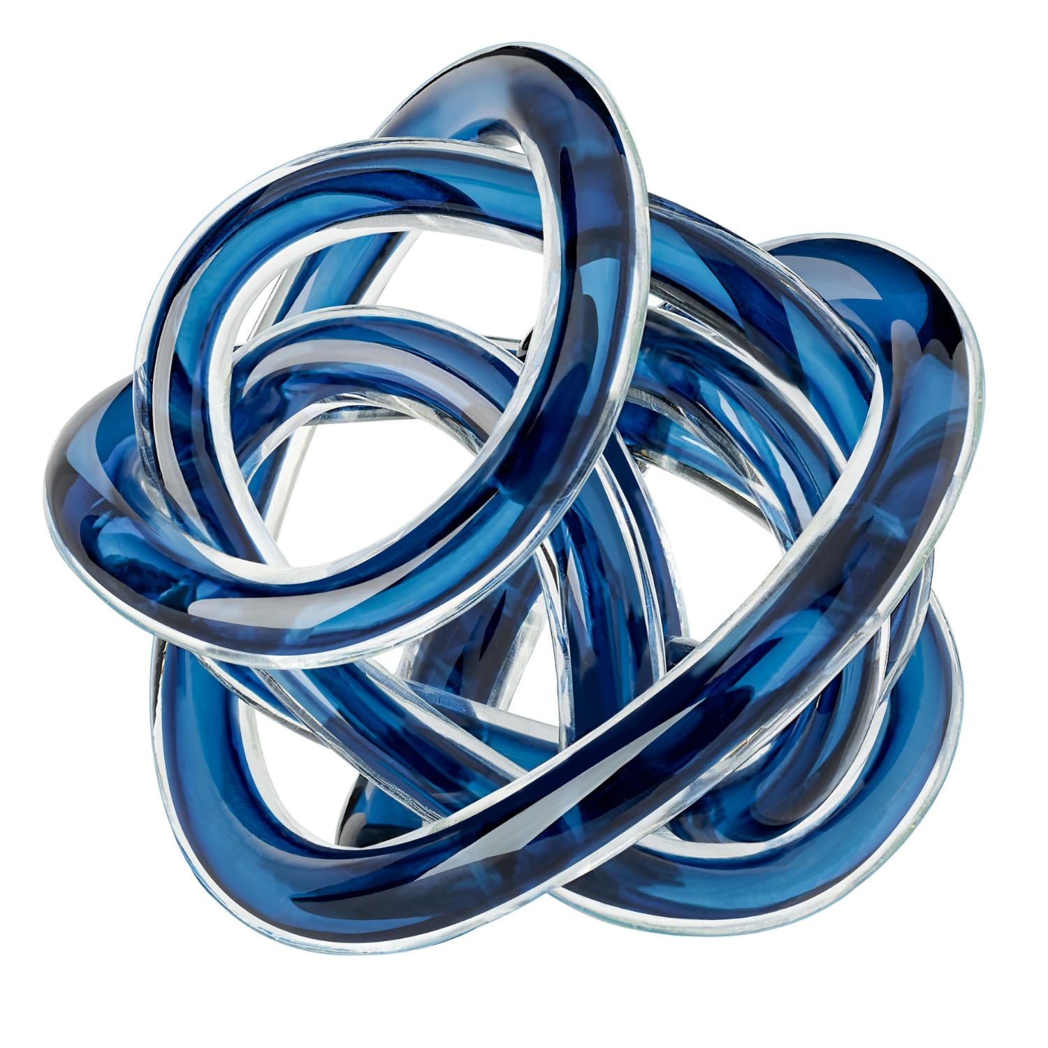 Torre & Tagus Orbit Glass Decor Ball Large - Indigo Blue โ image 1