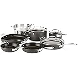 All-Clad Essentials Nonstick Hard Anodized Cookware Set, 10-Piece, Black