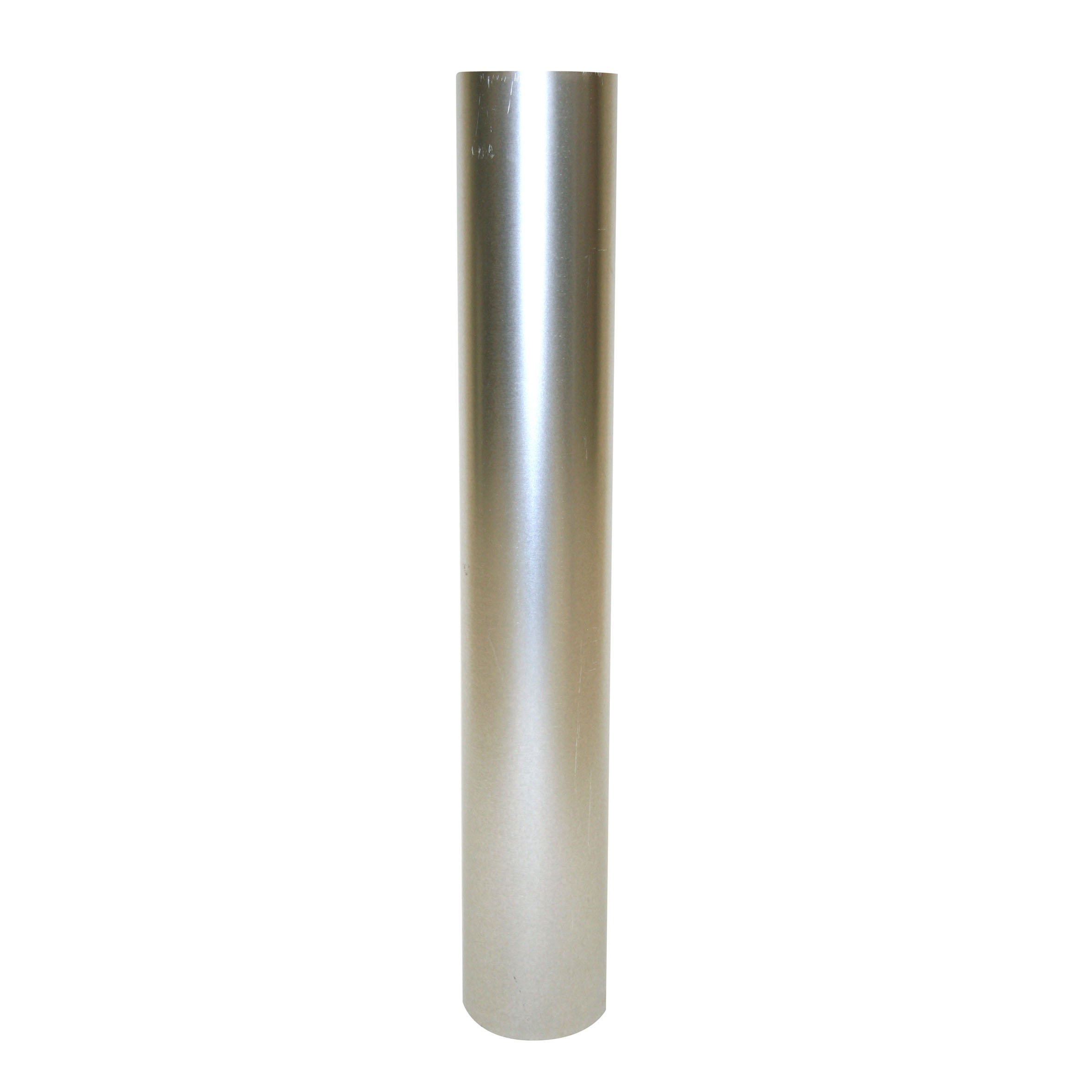Kamino-Flam Ø 130 mm Hot-dip Aluminised (FAL) Steel Stove Pipe, approx. 750 mm Straight Length Chimney Pipe, Flue Pipe for Stoves, Heat Resistant Single Wall Pipe, EN 1856-2 Standard, Silver