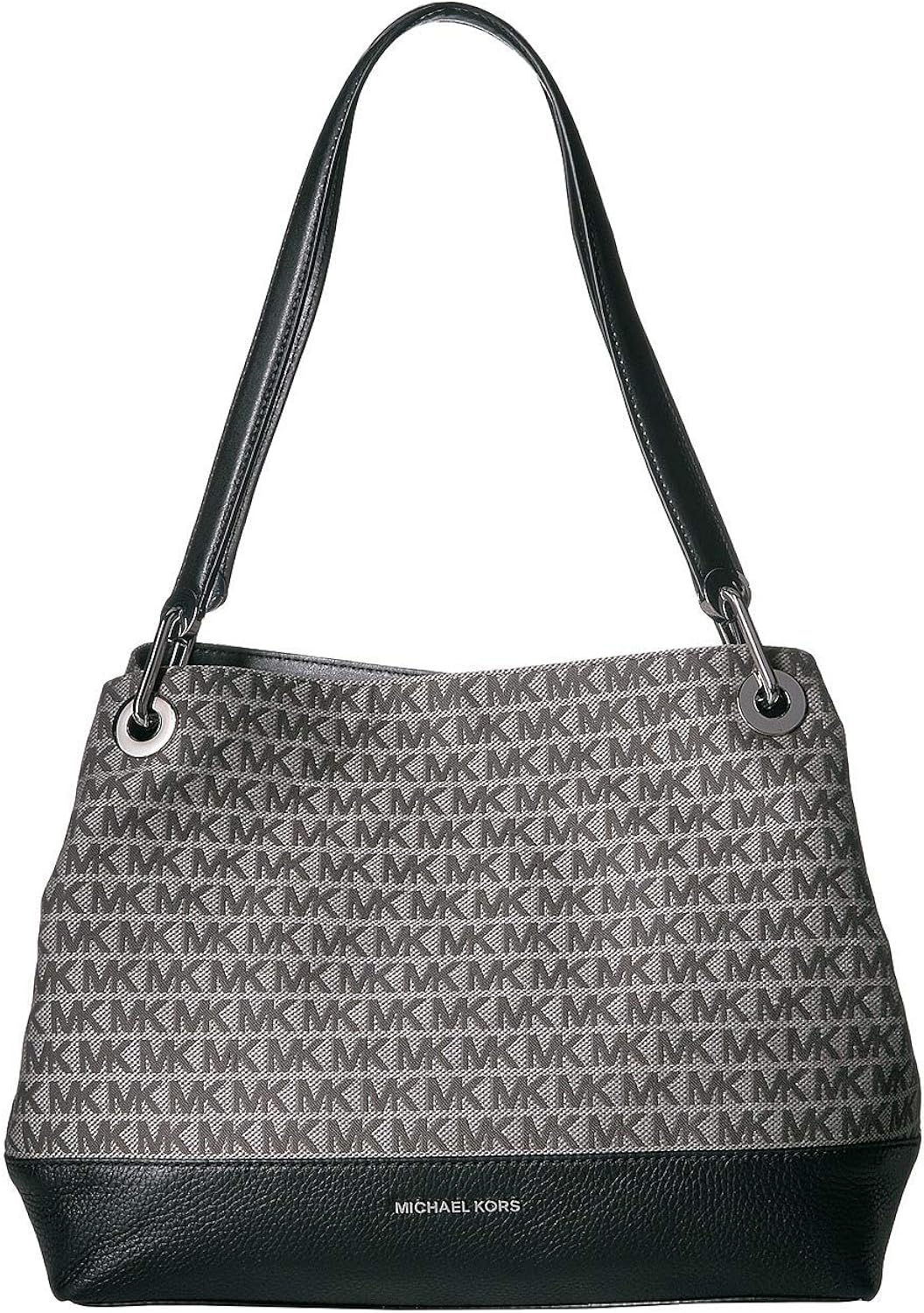 michael kors raven large shoulder tote black