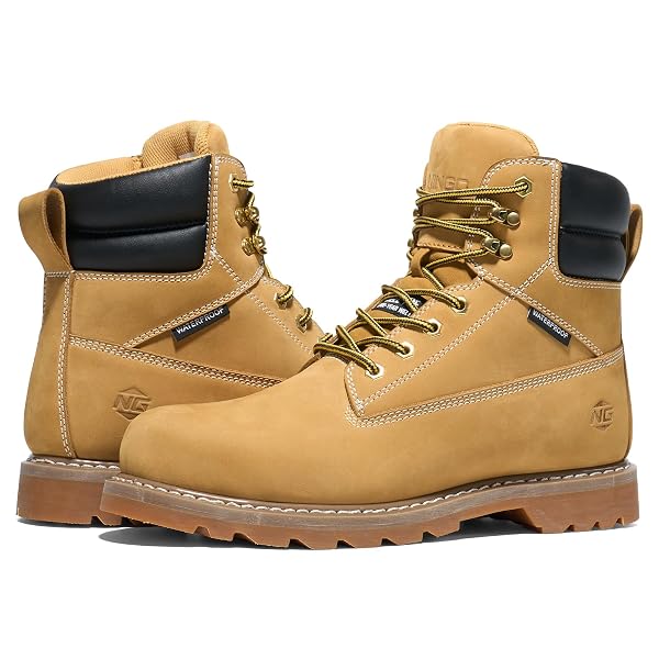 NINGO WATERPROOF STEEL TOE WORK BOOTS FOR MEN,...