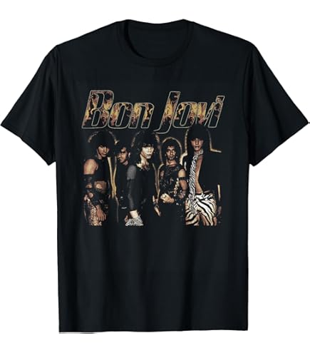 Amazon.com: Official Bon Jovi Livin' On A Prayer T-Shirt