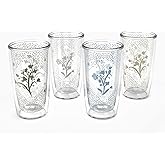 Tervis Heirloomed - Floral Collection Made in USA Double Walled Insulated Tumbler Travel Cup Keeps Drinks Cold & Hot, 16oz - 4pk, Assorted