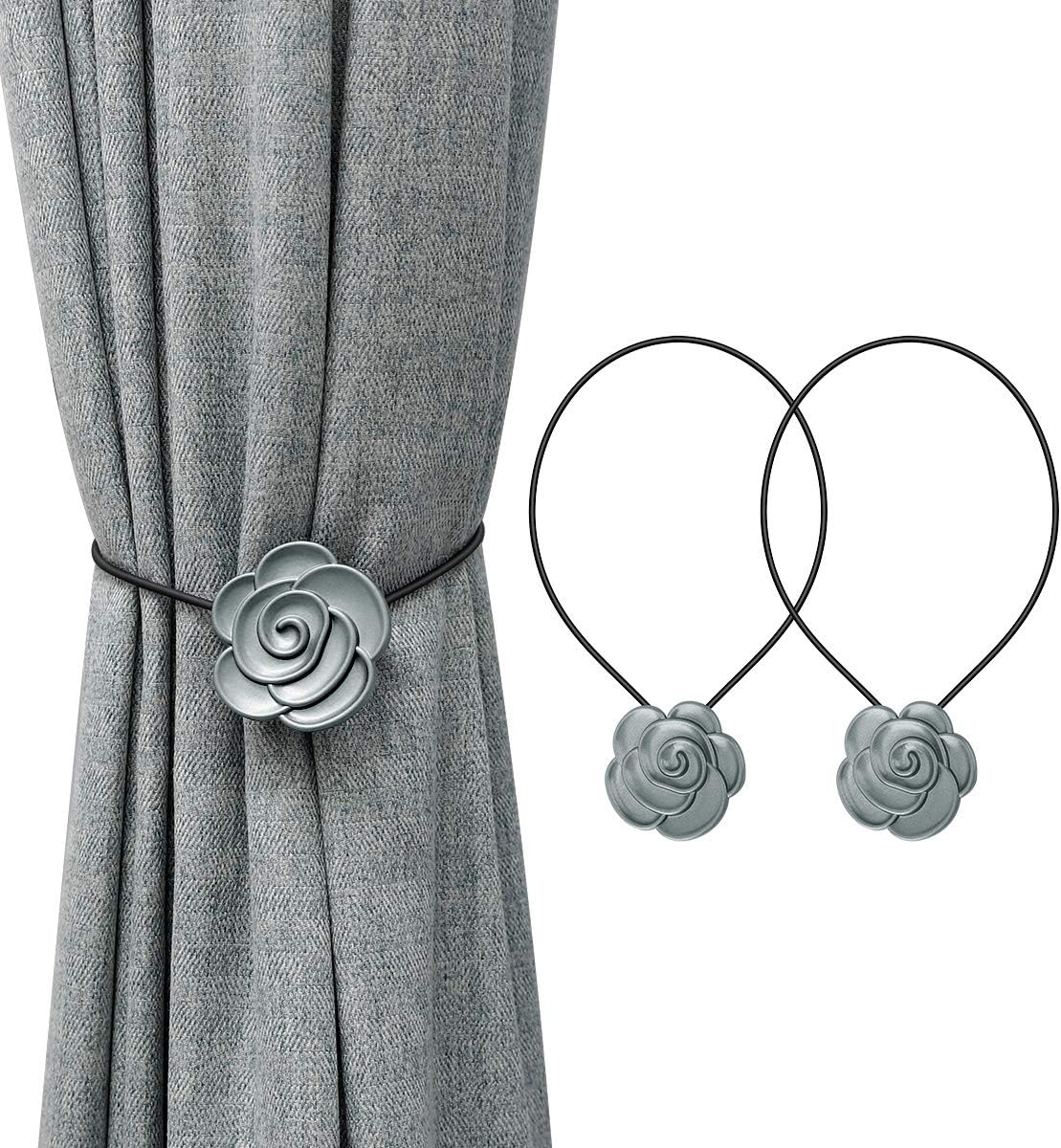 MoKo [2 Pack] Camellia Curtain Rope Tiebacks Holdback