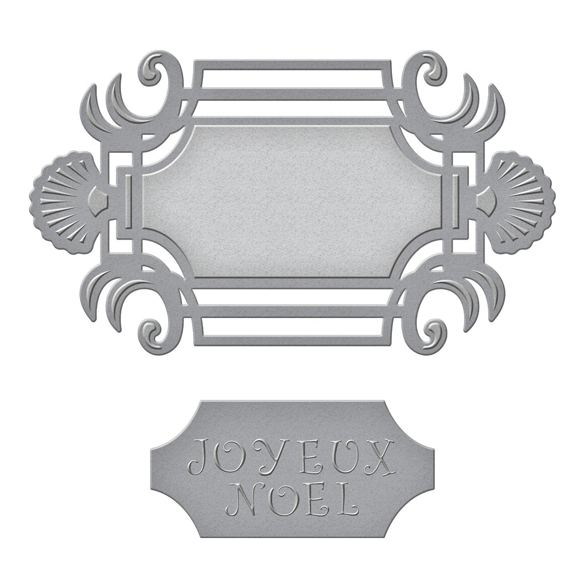 Spellbinders Shapeabilities Joyeux Noel Die, Metal, Brown
