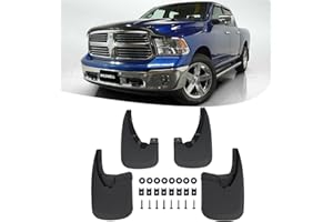 WildWell Mud Flaps Guards for 2009-2018 Dodge Ram 1500/2019-2024 Ram 1500(Classic Body Only), 2010-2018 Ram 2500/3500 w/Singl