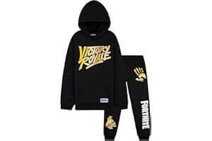 Fortnite Tracksuit Set for Boys, Teens, 2-Pc Hoodie & Joggers, Pullover Sweatshirt with Kangaroo Pocket, Gamer Gifts for Boys