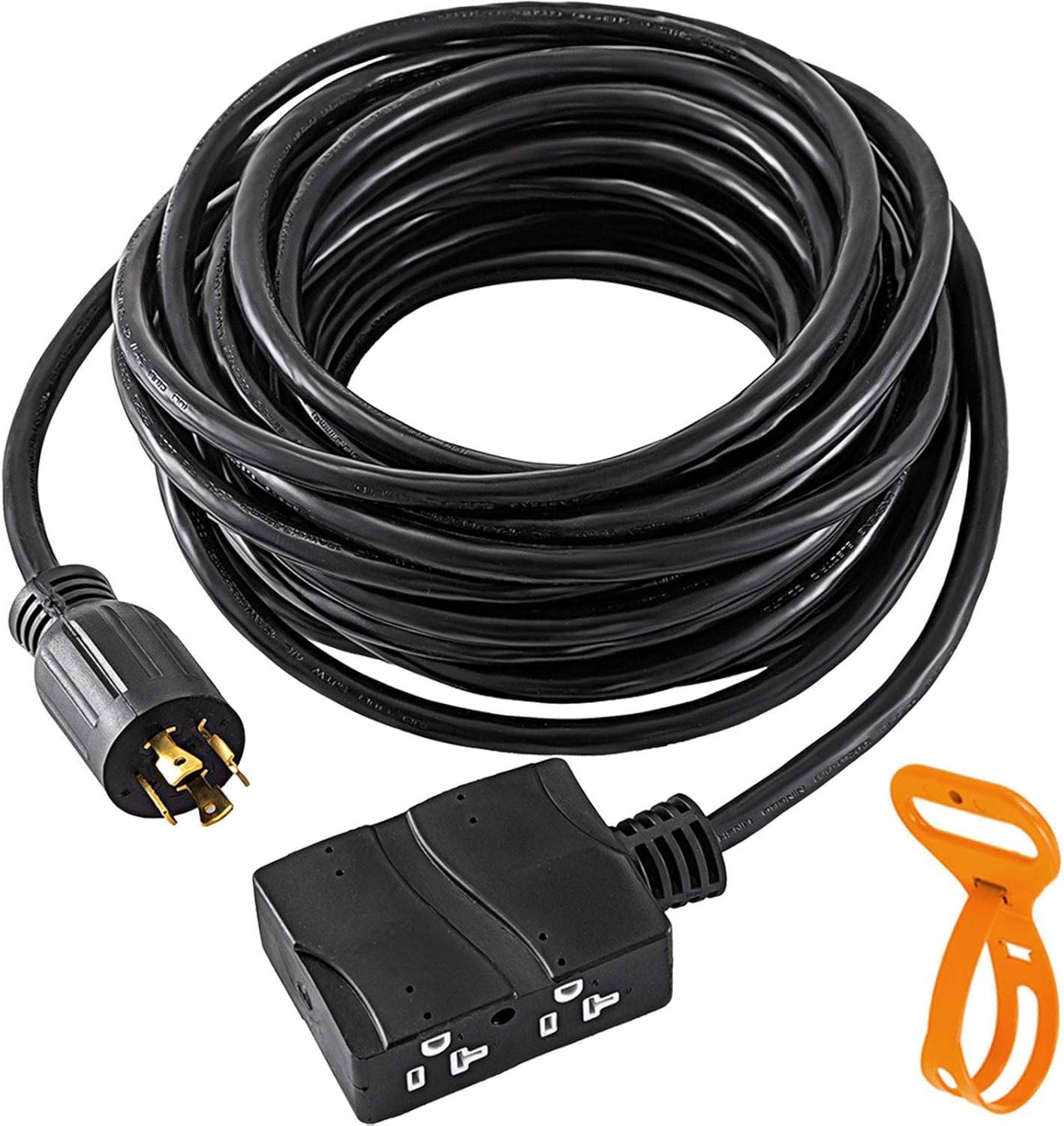 VEVOR Generator Power Cord 50FT 30A DuplexStyle L1430P to