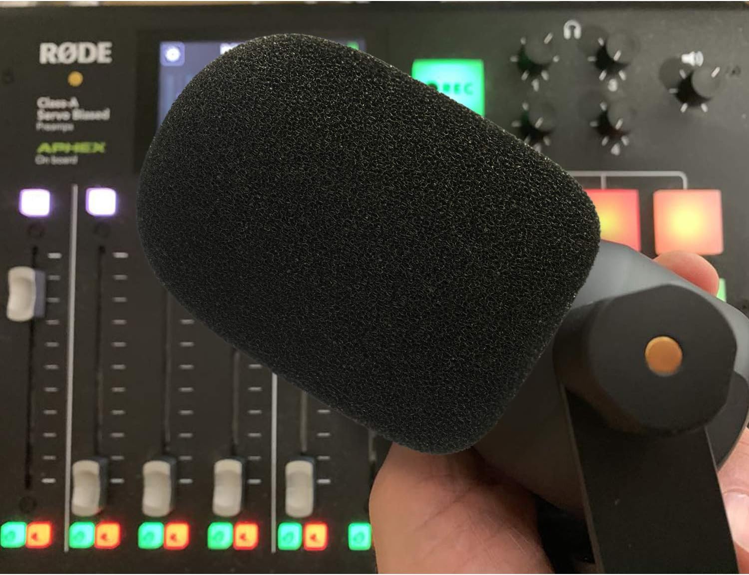 YOUSHARES Rode PodMic Pop Filter - Mic Windscreen Microphone Cover Foam for Rode PodMic Podcasting Microphone to Blocks Out Plosives - Image 5