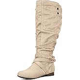 mysoft Women's Extra Wide Calf Knee High Slouchy Boots
