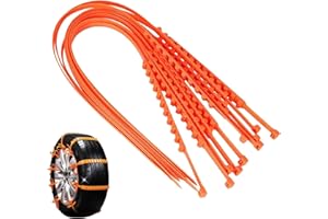 Reusable Anti Snow Chains of Car,Universal Emergency Tire Chains, Adjustable Nylon Anti-skid Ties, Safety Chains for Most Car