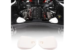 FGTAGTAL Rear Strut Tower Cover Compatible with Chevrolet Corvette C8 Stingray 2020-2024, ABS Engine Bay Rear Shock Absorbing Tower Protection Panel Cover Trim Accessories, 2PCS (White)