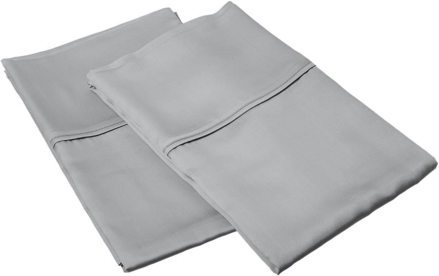 Brielle Tencel Sateen Pillow Case Set, King, Glacier Grey