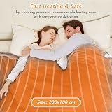 Mia&Coco Electric Heated Blanket King Size 200x180cm 10 Heat Levels LED view 4