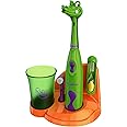 Brusheez Kids’ Electric Toothbrush Set - Safe & Effective for Ages 3+ - Parent Tested & Approved with Gentle Bristles, 2 Brush Heads, Rinse Cup, 2-Minute Timer, & Storage Base (Snappy The Croc)