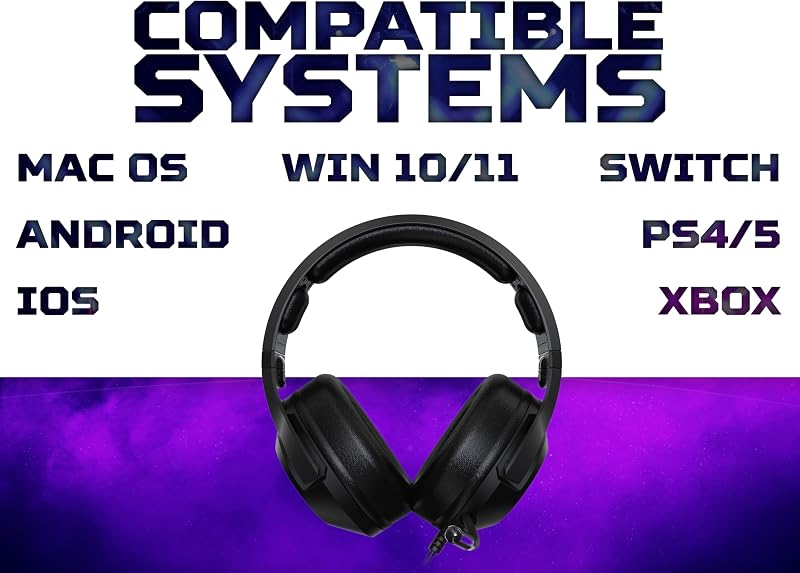 Predator Galea 350, Cuffie Gaming, con Cavo 3.5 mm Jack, Driver Audio 50 mm, Impedenza 32 ohm, Potenza nom 20mW, Fascia Regolabile, Microfono Retrattile Unidirezionale, Controllo Volume, Nero