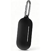 Geiomoo Silicone Case for Sony WF-C700N, Soft Flexible Scratch Resistant Protective Cover with Carabiner (Black)