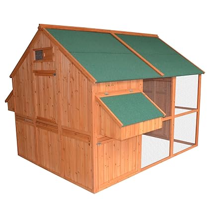 Pawhut Extra Large Backyard Wood Chicken Coop Poultry Hen House With