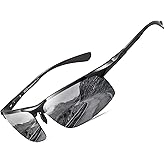 DUCO Mens Sunglasses Polarized Sports Fishing Running Driving Carbon Fiber Sunglasses for Men UV400 Protection DC8277