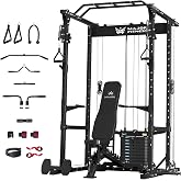 MAJOR FITNESS Power Cage Drone1 Premium- Multi-Function Power Rack for Home Gym, Squat Rack with Pull-up Bar, Cable Crossover System, J-Hooks, for Strength Training, Heavy-Duty Steel Construction