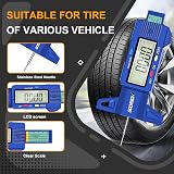 GODESON Blue Digital Tyre Tread Depth Gauge 0-25.4mm Large LCD UK view 4