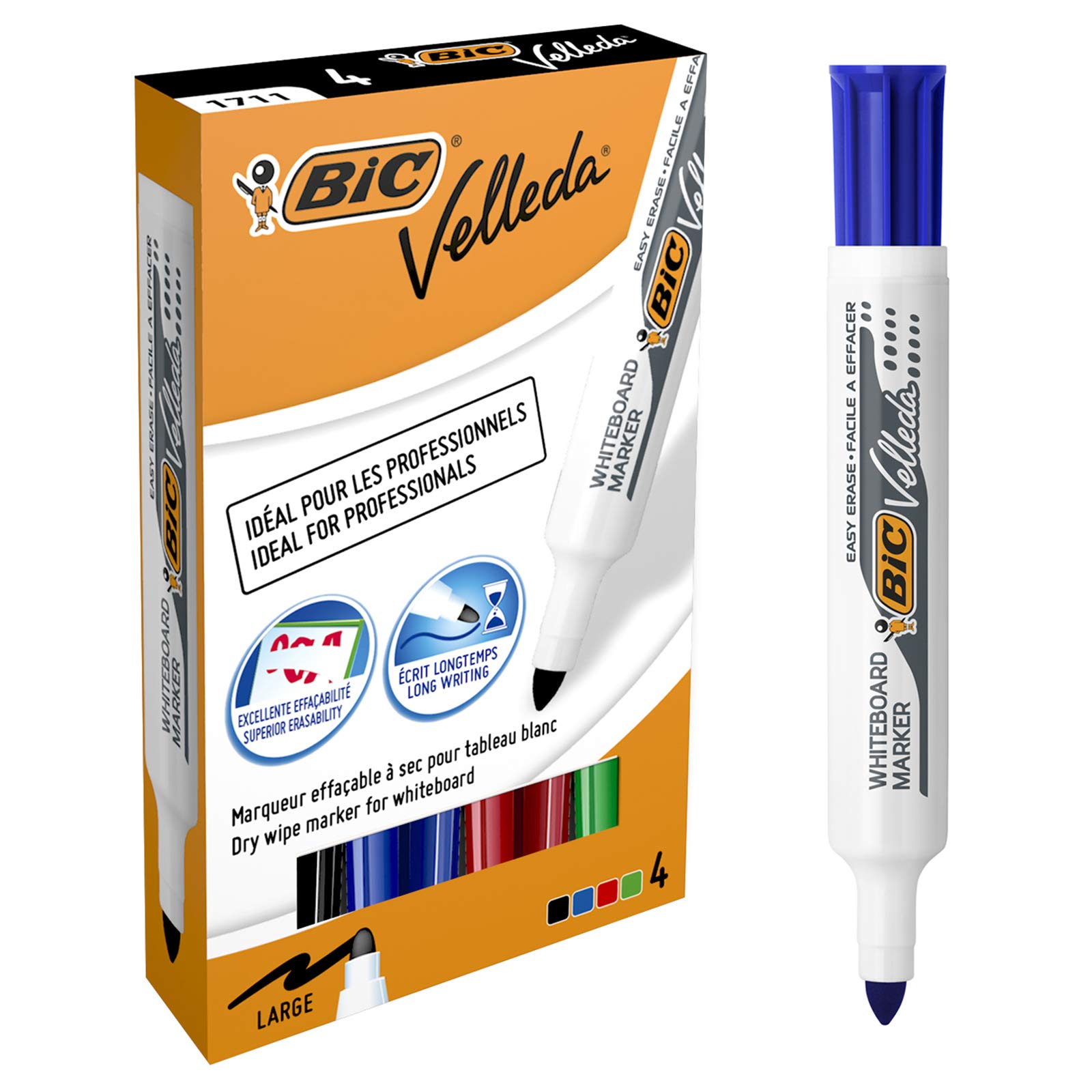 BIC Velleda 1711 Whiteboard Markers (Pack of 4)