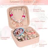 Hysagtek Jewellery Making Kit 66 Pcs DIY Charm Bracelet Kit for Girls Pink view 4