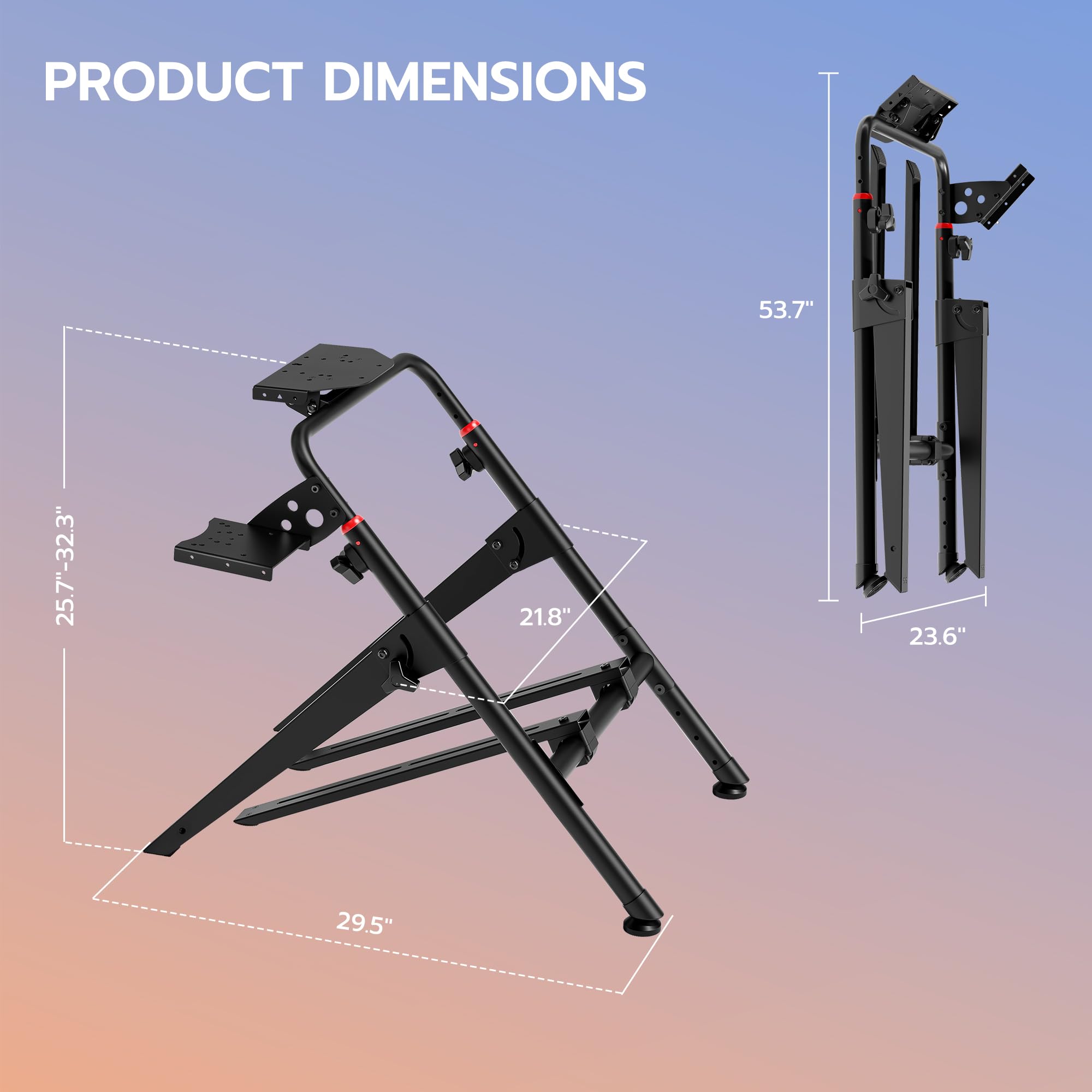 ARES WING Sim Racing Wheel Stand, Cabina de Simulador de Carreras Plegable, Cabina de Carreras de Fórmula y GT Sim Compatible con Fanatec, Thrustmaster, Logitech, Moza, Juegos de Carreras en PS5, PS4, Xbox y PC